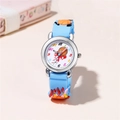 Blue kids sports watch with basketball theme and durable silicone strap for boys - Sky Blue