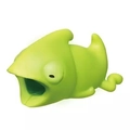 Cartoon bright green chameleon cable protector made of silicone for charging wire - Chameleon