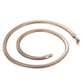 Elegant rose gold stainless steel snake bone chain necklace with lobster clasp - 5mm Width (KN203540-Z)