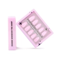 Glossy light pink almond press-on nails in a professional gift box, 10-piece set - Soft Pink Glossy Oval Style (GD21) / Glue Type