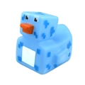 Creative blue pixel-style square rubber duck bath toy with 8-bit design aesthetic - Square Duck Blue