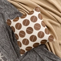 Fodera per cuscino decorativo stile Maillard con toppe geometriche in ecopelle marrone - 45*45cm / 45*45cm Federa 06 (Solo fodera)