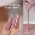 Vernis gel végétal F066 Nude Lotus montrant des finitions mates et brillantes - F066 Lotus Nu