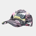 Baseball cap with colorful tie-dye patterns and tropical palm leaf print designs - Leopard Palm Leaf Patchwork Print (12#)
