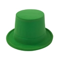 Classic vibrant green top hat for St. Patrick's Day party and festive cosplay costumes - 58cm One Size / Green