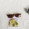 Classic dark brown tortoiseshell rectangular sunglasses with premium gradient lenses - Transparent Dark Tea