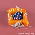 Realistic artificial blueberry danish pastry model with dimension 7.5cm x 5cm - Blueberry