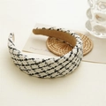 Cerchietto classico in tweed bianco e nero per un'acconciatura raffinata ed elegante - Cerchietto / Cerchietto in Tweed Bianco