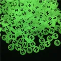 Luminous acrylic alphabet beads with black letter N for DIY bracelet making - Letter N (100Pcs/Pack)