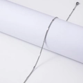 Sleek silver stainless steel link chain with rectangular accents on white base - 45+5cm / 1.8mm Embossed Curb Chain / Steel