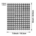 Black 0.5-inch round letter stickers with numbers and symbols for DIY identification - Black Circle White Text