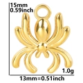 Dimensiones detalladas del colgante de araña chapado en oro 18k con acabado espejo - Colgante / Dorado