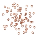 Rose gold stainless steel open jump rings for DIY jewelry making and bracelet repairs - 0.6x3mm / Rose Gold