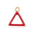 Enamel drip oil cute girl earring pendant charm jewelry accessory for DIY projects - Red Triangle
