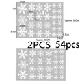 Juego de 54 pegatinas blancas de copos de nieve para ventanas en varios tamaños para Navidad - Juego de 2 Hojas (54 Copos de Nieve)