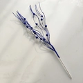 Dark blue 43cm Christmas glitter stem with artificial berries for holiday decoration - With Berries / Sapphire Blue