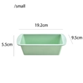 Kleine lichtgroene rechthoekige siliconen toastvorm met zijgrepen en maataanduiding - Klein / Groen