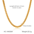 Details zur 18K vergoldeten Kette mit Maßen: 40,5 cm Länge und 0,6 cm Breite - Gold (HC-N40584)