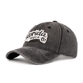 Casquette de baseball gris foncé délavé vintage avec broderie Florida Original et visière - Noir