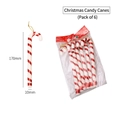Set di 6 decorazioni natalizie a forma di bastoncino di zucchero bianco e rosso, 170 mm - Plastica / 17cm/Set da 6