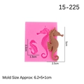 Pink silicone mold with two seahorse shapes for baking cakes and chocolates - 3# Pink (Seahorse)