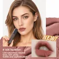 Carmela matte velvet lip glaze k08 milk apricot color with creamy velvet texture finish - 6.5g / New K08 Tea Tipsy