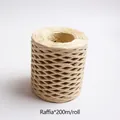 Oat-colored raffia paper rope roll for gift wrapping and DIY crafts, 200m length - 200m/Roll / Buckwheat