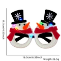 LED Christmas snowman glasses with glowing lights and dimensions for holiday decor - Christmas Snowman Style