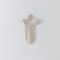 Minimalist light oatmeal cotton low cut ankle socks with soft knitted texture - One Size / Khaki