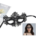 Elegant black lace masquerade mask for women featuring intricate baroque cutout patterns - 026 New Flower