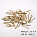 30 mm Messing-Steckerstifte mit Ringnuten, 2 mm Breite, Präzisions-Hardwarekomponenten - 30x2mm Goldener Metallstift (KLJ7938-K)