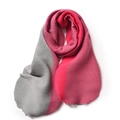 Magenta and grey pleated accordion scarf with unique double-sided crinkled texture - 68*200cm / Magenta