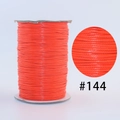 Orange waxed cord roll #144 for DIY jewelry making with smooth braided texture - #144 Dark Orange Red / 1.0mm 160m
