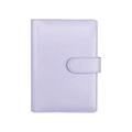 Lavender purple A6 leather binder notebook with snap fastener and fine stitching - Purple (Cover Only)