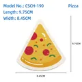 Pizza shaped compressed wood pulp kitchen sponge with colorful vegetable patterns - Pizza / Single OPP Bag