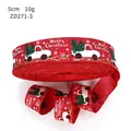 Nastro natalizio rosso 5cm con motivo camion bianco, alberi e scritta Merry Christmas - Nastro per Camion Rosso 5CM (2M)