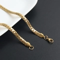 Collana a catena NK in acciaio inossidabile placcato oro 18k su piatto bianco - 0.5cm x 50cm / Oro