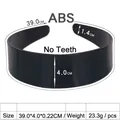 Glossy black plastic headband with a wide smooth toothless design for DIY hair styling - 4CM Non-toothed Black Plain