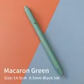 Penna a gel a scatto verde macaron con inchiostro nero da 0,5 mm per scuola e ufficio - Refill nero da 0,5 mm / Verde Macaron