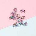 Rainbow plated stainless steel lobster clasp for DIY necklace and bracelet jewelry making - 10mm / Rainbow Color (No Jump Ring)