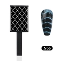 Cat eye nagelmagneet tool met No6 blauwe glanseffecten en 3D magnetische patronen - Raster Stijl (N06)