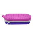 Breathable silicone protective case for eyewear in pink and purple contrast design - 20*8*5cm / Deep Purple + Red
