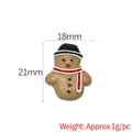 Ciondolo pupazzo di neve in resina per Natale con sciarpa rossa, misura 18x21 mm - Pupazzo di Neve di Pan di Zenzero