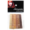 24-pack of gradient glitter bobby pins in gold, bronze, rose gold, and purple shades - Wavy Orange Series