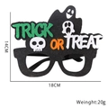 Halloween black felt glasses with Trick or Treat lettering and skull motifs - Trick or Treat