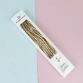 Set of 6 metallic golden spiral candles in Rainbow Candle birthday gift box packaging - Champagne Gold Curved Candle