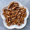Brown and white marble pattern cylindrical acrylic tube beads for DIY jewelry making - 8x20mm / Brown
