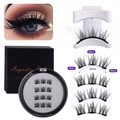 3D Magnet-Wimpern Set mit Applikator 6mm bis 8mm Länge und 20mm Breite Details - HPD11-3 mit Weißer V-Typ Pinzette