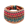 Bandeau élastique bohème pour femme avec motifs géométriques colorés pour le sport - Style 1