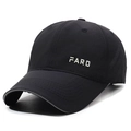 Gorra de béisbol negra transpirable con bordado FARD y rejillas laterales de secado rápido - Negro
